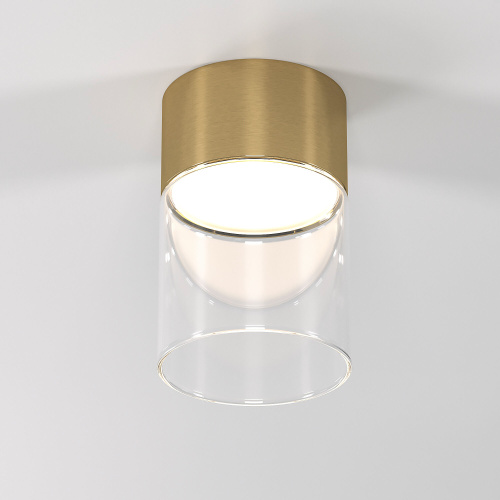 Светильник потолочный светодиодный 10W 4000К латунь/прозрачный 25047/LED фото 3