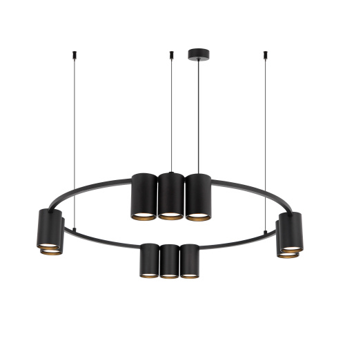 DK4065-BK Подвесной светильник ORBIT, IP20, 10xGU10 LED до 15 Вт, черный матовый, алюминий фото 3