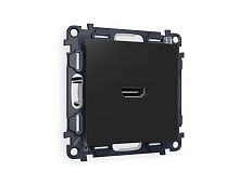 Комплект механизма розетки HDMI 2.0 AMBRELLA VOLT ALFA Черный матовый 40V/500mA 2.0GHz 5-18Gbit/s QUANT (AP8140, VM222) MA814010