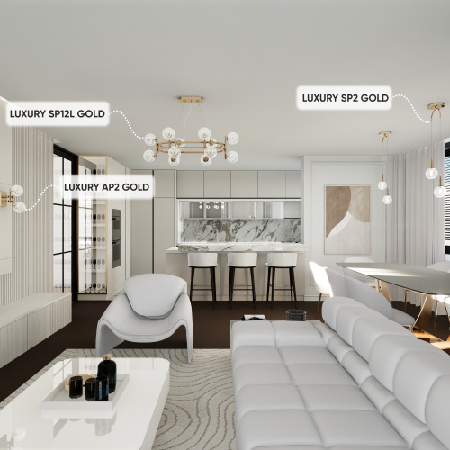 Crystal Lux Люстра Crystal Lux LUXURY SP12L GOLD фото 5 Crystal Lux Люстра Crystal Lux LUXURY SP12L GOLD фото 5