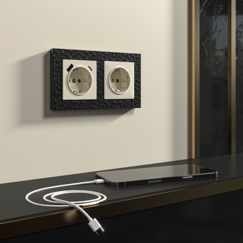 Розетка с заземлением (слоновая кость) W1171003 фото 3