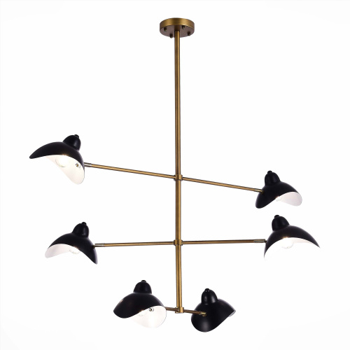 SL1801.303.06 Люстра потолочная ST-Luce Античная бронза/Черный E14 6*60W MINNE фото 4