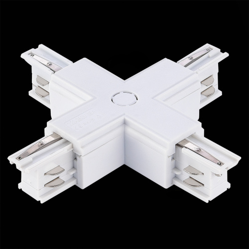 ST030.509.17 Х-образный токоподвод для трехфазного шинопровода ST-Luce Белый TRACE