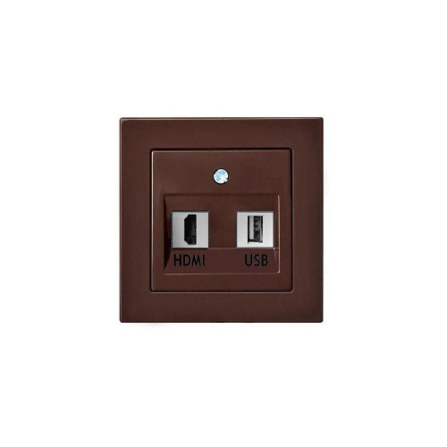 Розетка HDMI/USB Liregus Epsilon коричневый 28-156 Розетка HDMI/USB Liregus Epsilon коричневый 28-156