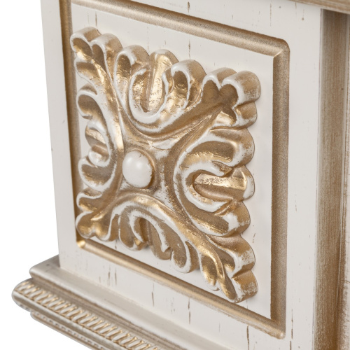 Каминокомплект CORSICA/МАЛАГА Бежевый дуб с золотой патиной с очагом Электроочаг SAPHIR/САПФИР 42 фото 6