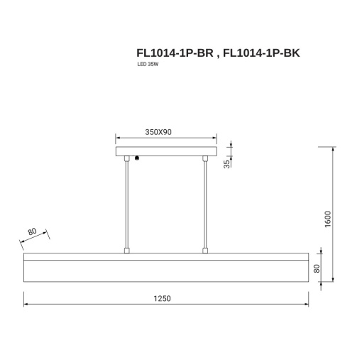 Подвесной светильник Adagio FL1014-1P-BK фото 4