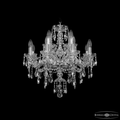 Люстра хрустальная 1415/8+4/200 Ni Bohemia Ivele Crystal (Богемия Ивеле Кристалл)