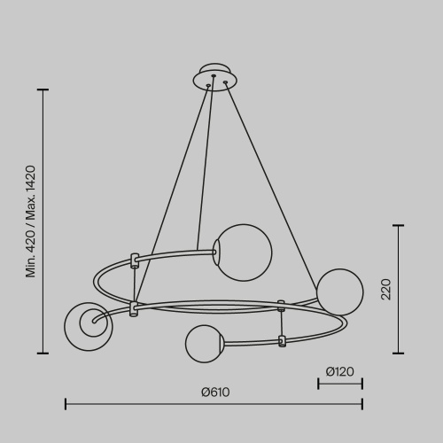 Подвесной светильник Maytoni MOD317PL-04G фото 9 Подвесной светильник Maytoni MOD317PL-04G фото 9