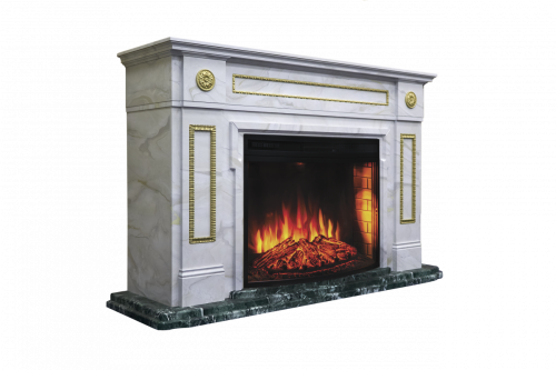 Каминокомплект PRESIDENT/ПРЕЗИДЕНТ Президентский мрамор с очагом Электроочаг FIRESPACE/ФАЕРСПЕЙС 33 фото 3