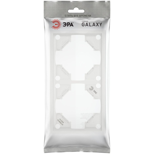 Рамка для розеток и выключателей ЭРА Galaxy 15-5002-08 на 2 поста белый матовый Б0070851 фото 3 Рамка для розеток и выключателей ЭРА Galaxy 15-5002-08 на 2 поста белый матовый Б0070851 фото 3
