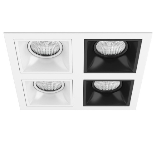 Комплект из светильников и рамки Lightstar Domino Quadro (214546+214506+214506+214507+214507) D54606060707