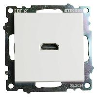 Розетка HDMI 2.1, Type A  (механизм), STEKKER GLS00-7118-01, серия Катрин, белый