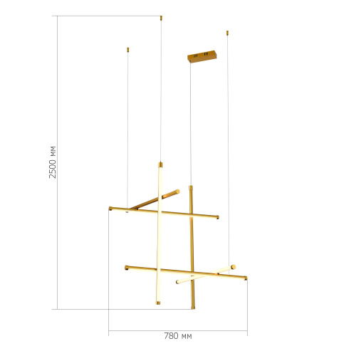 SL6207.203.70 Светильник подвесной ST-Luce Матовое золото LED 1*70W 3000K RETICO фото 2