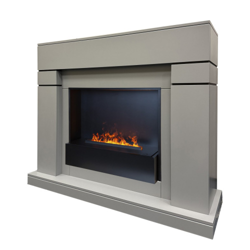 Электрокамин RealFlame Lindelse 26 GR серый, графит c очагом 3D Cassette 630 Black Panel фото 2 Электрокамин RealFlame Lindelse 26 GR серый, графит c очагом 3D Cassette 630 Black Panel фото 2