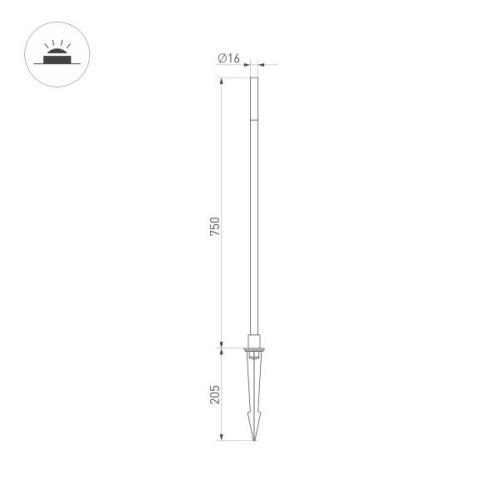 Ландшафтный светодиодный светильник Arlight KT-Canna-L750-1W Warm3000 034162 фото 4