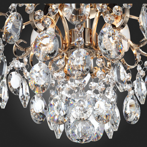 SL846.202.03 Люстра подвесная ST-Luce Золотистый/Прозрачный E14 3*40W ORECCHINI фото 2