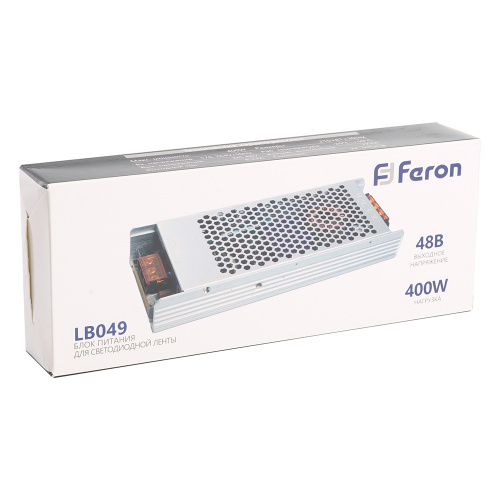 Трансформатор электронный для светодиодной ленты 400W 48V 210*81*30мм IP20 (драйвер), LB049 FERON фото 12