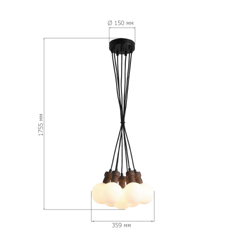 SL6226.403.07 Светильник подвесной ST-Luce Черный/Белый G9 7*5W 4000K CORK фото 2