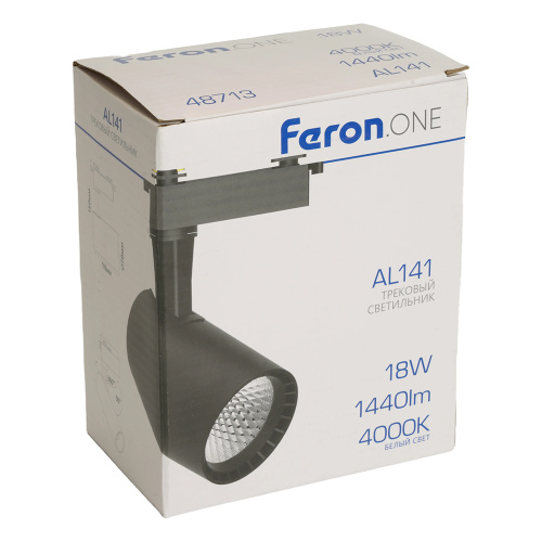 Светодиодный светильник Feron.ONE AL141 трековый однофазный на шинопровод 18W 4000K 35 градусов черный фото 4