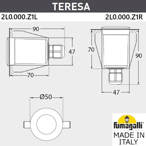 Fumagalli Уличный встраиваемы светильник FUMAGALLI TERESA 2L0.000.000.LXZ1L фото 3