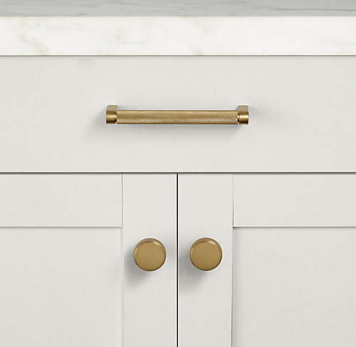 Ручка-скоба Lambeth Knurled L.20.3 Lac.Burnished Brass фото 3