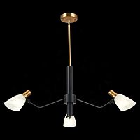 SLE205403-03 Светильник подвесной Черный, Латунь/Белый E14 3*60W LITA