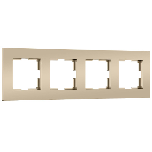 W0042911/ Рамка на 4 поста Slab (шампань софт) W0042911 W0042911/ Рамка на 4 поста Slab (шампань софт) W0042911