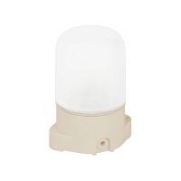 Светильник НББ 01-60-001 138х105х84мм, E27 max 60Вт, прямой пласт. корпус, стекло, IP65, бежевый