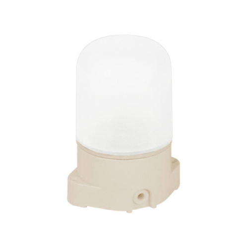 Светильник НББ 01-60-001 138х105х84мм, E27 max 60Вт, прямой пласт. корпус, стекло, IP65, бежевый