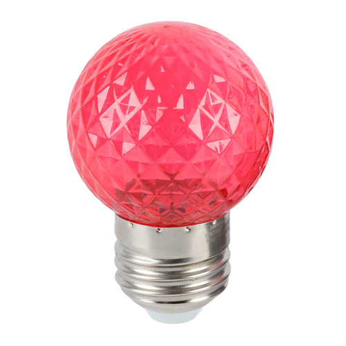 Лампа светодиодная Feron LB-385 Шарик красный прозрачный E27 1W 230V фото 4