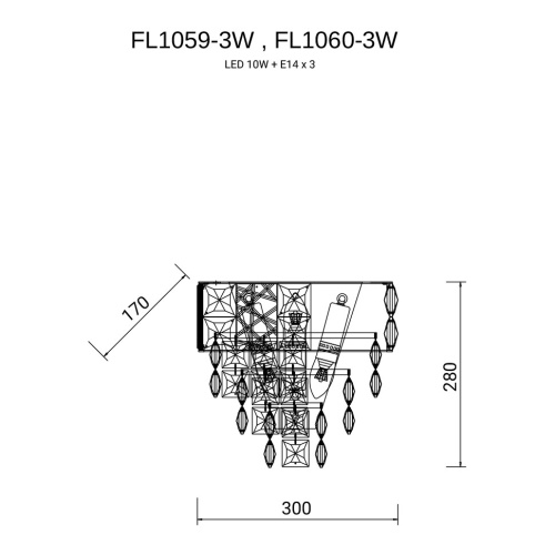 Бра Majeste Gold FL1060-3W фото 4