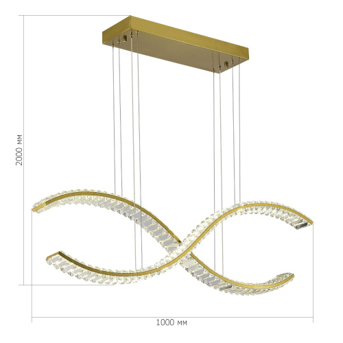 SL6206.303.44 Светильник подвесной ST-Luce Латунь/Прозрачный LED 1*44W 3000K ACENO фото 2