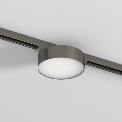 DK5762-DN Светильник для трека SHINE FLOW со светодиодом, D95*H28, 48V DC, 8W, RA?90, 3000K, IP20, темный никель, алюминий фото 3