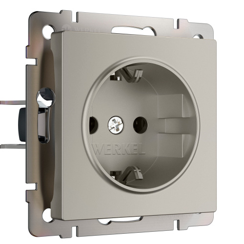 Розетка с заземлением и шторками (дымчатый) W1271104 Розетка с заземлением и шторками (дымчатый) W1271104