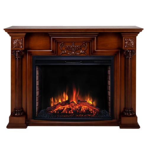 Каминокомплект LONDON/ЛОНДОН Светлый орех с очагом Электроочаг EPSILON/ЭПСИЛОН 33