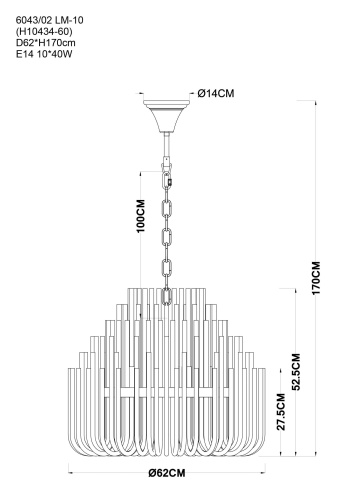 Подвесная люстра Divinare Bianca 6043/02 LM-10 фото 6