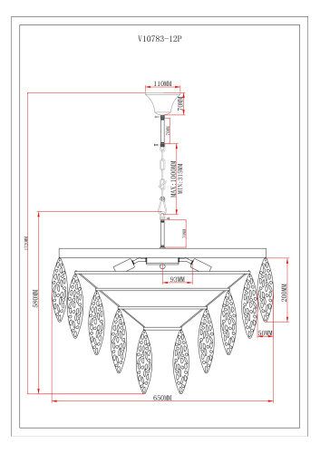 Люстра подвесная Moderli V10783-12P Souls фото 3