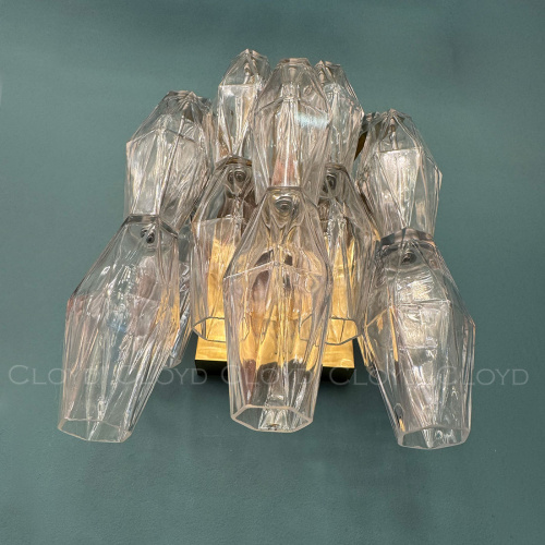 Бра Cloyd CALCUTTA W1 / выс. 37 см - латунь - прозрачн.стекло (арт.20485) фото 3