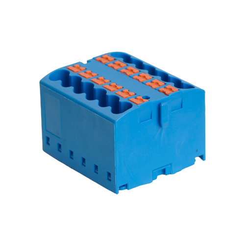 Зажим блочный (групп) для распред.тока нагрузки push-in на 12 точек, сеч 2,5 мм2, 450V, 24А, синий LD580 PTFIX 12/25 фото 4