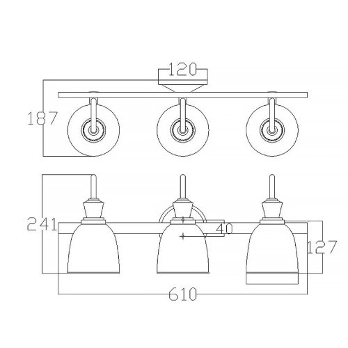 Бра для ванных комнат KL-CORA3-BATH Kichler, арт. KL-CORA3-BATH фото 6
