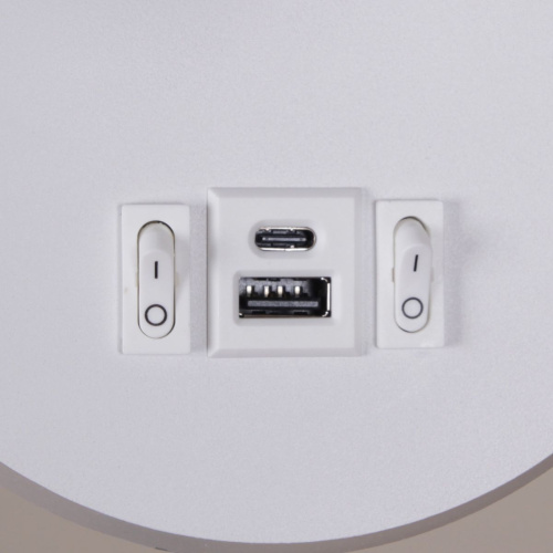 Настенный светодиодный светильник Reluce 86203-9.2-001KT LED12W+USB WT фото 3 Настенный светодиодный светильник Reluce 86203-9.2-001KT LED12W+USB WT фото 3