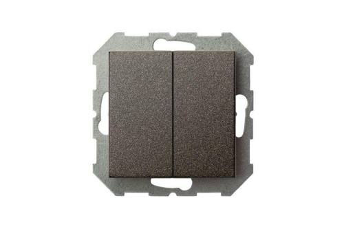 Выключатель двухклавишный Liregus Epsilon антрацит 28-103 фото 2 Выключатель двухклавишный Liregus Epsilon антрацит 28-103 фото 2