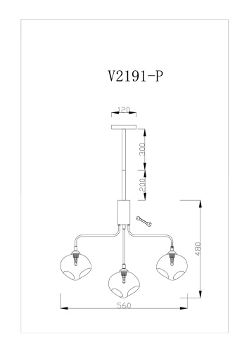 Подвесная люстра Moderli V2191-P Santa фото 2 Подвесная люстра Moderli V2191-P Santa фото 2