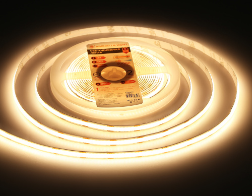 Светодиодная лента 12В COB 320Led 10Вт/м 3000K IP20 5м фото 8 Светодиодная лента 12В COB 320Led 10Вт/м 3000K IP20 5м фото 8