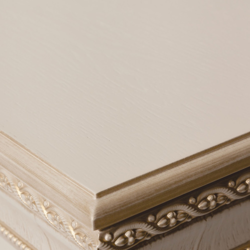 Электрокамин RealFlame Patricia WT белый дуб с золотой патиной с очагом Majestic Lux Brass фото 10