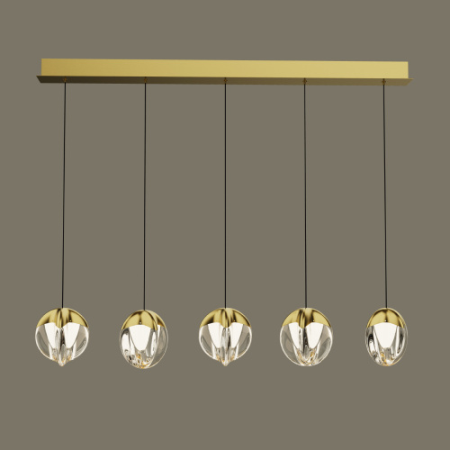 Подвесной светильник MD24001033-5B gold/clear фото 2 Подвесной светильник MD24001033-5B gold/clear фото 2