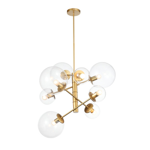 SL1150.203.08 Светильник подвесной ST-Luce Матовое золото/Прозрачный E27 8*40W (из 3-х коробок) LIORA фото 6