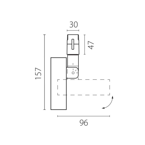 Трековый светильник Lightstar Due Hermes 210547 фото 4