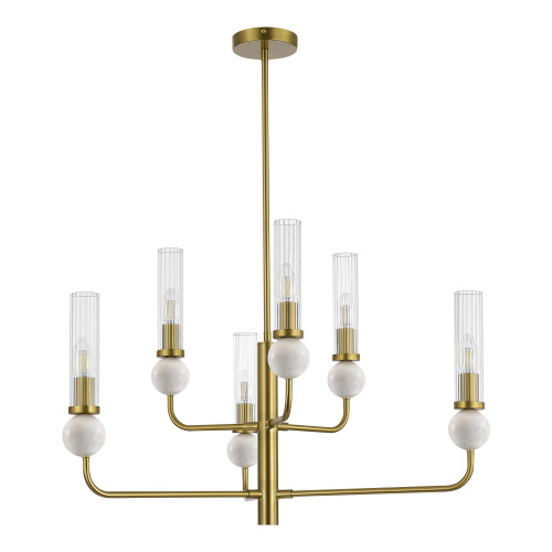 SL1244.303.06 Светильник подвесной ST-Luce латунь/прозрачный E14 6*40W MEDEA фото 5