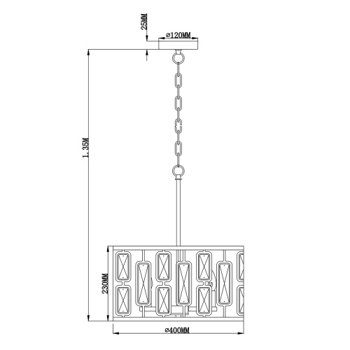 Подвесной светильник Escada 2102/4S Е27*60W Chrome фото 2 Подвесной светильник Escada 2102/4S Е27*60W Chrome фото 2